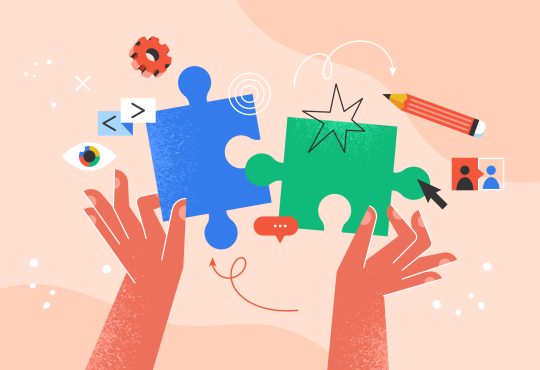 Modern creative concept for searching solutions, brainstorming and planning strategy. Business vector illustration for social media, banner or presentation template