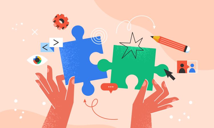 Modern creative concept for searching solutions, brainstorming and planning strategy. Business vector illustration for social media, banner or presentation template