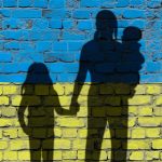 Symbolic image on the subject of war refugees from Ukraine
