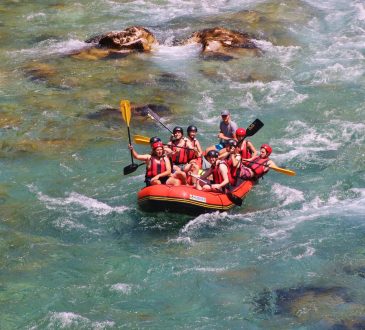 White water rafting on the Tara river, Montenegro and Bosnia and Herzegovina.